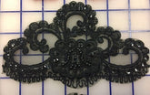 Applique - Beaded Lace Black Close-Out